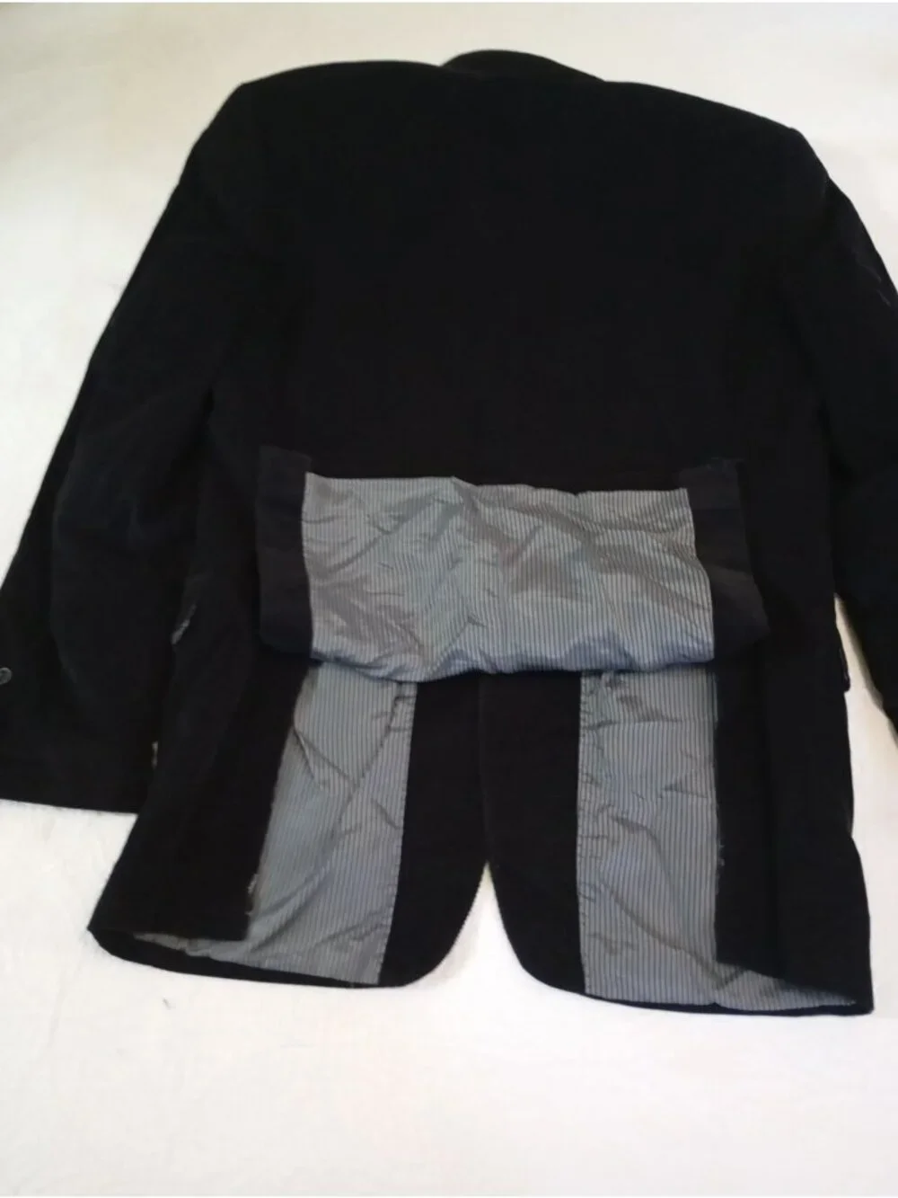 Calvin Klein Black Corduroy Blazer 36R Notch Lapel Fully Lined 100% Cotton Mens